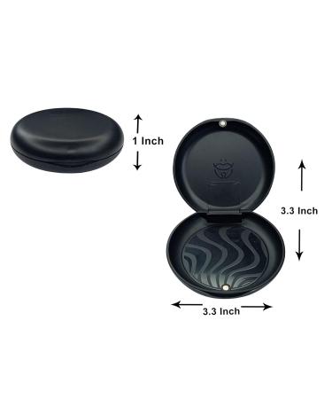 SmileSupplies Slim Aligner Case & Retainer Box - Black Dental Orthodontic Case with Cotton Bag (Pack of 2) for International Shipping - Buy Online on GoSupps.com