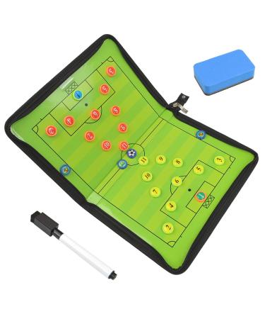FOCCTS Magnetic Soccer Coaching Board, Football Coaching Board Coaches Clipboard Tactical with 26 Magnets, Dry Erase Marker, Eraser, Foldable and Portable Soccer Tactics Board