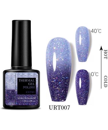 Colour Changing Gel Nail Polish Gel Nail Polish with Thermal Temperature Color Changing Diamond Glitter Reflective Nail Polish Long Lasting Glossy for DIY Nail Art Manicure at Home Salon (07#) - Buy Online on GoSupps.com