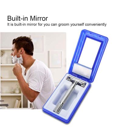 Men's Safety Razor with Case | Zinc Alloy Double Edge Shaver for Beard & Body Hair | Premium Grooming Tool - Buy Online on GoSupps.com