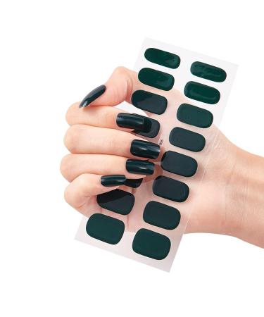 Art Nail Gel Stickers 16 Strips Full Cover Nail Stickers Nail Polish Wraps Adhesive Nail Art Decorations Manicure Nail Stickers for Woman Cs016