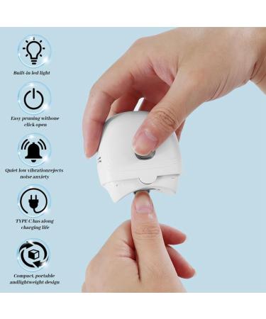 RIYAN Electric Nail Clipper Portable Automatic Nail Clippers for Adults Electric Nail Clippers White - Buy Online on GoSupps.com