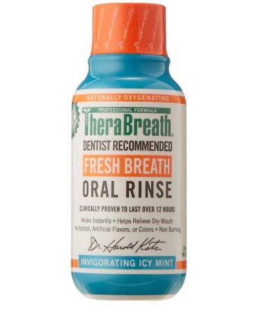TheraBreath Fresh Breath Dentist Formulated Oral Rinse - Icy Mint Flavor  3 Ounce