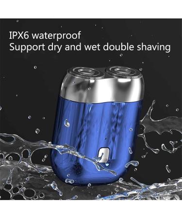 2024 New Upgrade Pocket Shaver USB Mini Shavers for Men IPX6 Waterproof Compact Electric Shaver Electric Mini Portable Razor Double Head Razor for Home Car Travel (Blue) - Buy Online on GoSupps.com