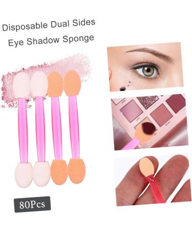 FRCOLOR 80pcs Sponge Makeup Stick Makeup Double Head Makeup Applicator Eye Shadow Applicator 6x1x0.8cm Assorted Color - Buy Online on GoSupps.com