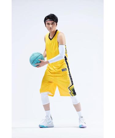 Topeter Men's Yellow Mesh Basketball Shorts - 2XL | Team Uniform for Sports Scrimmage - Buy Online on GoSupps.com