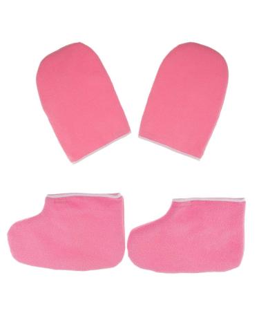 Lot de 2 paires de gants hydratants doux la cire de paraffine pour les mains et les pieds