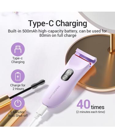 TOUCHBeauty Heated Eyelash Curler Rechargeable Electric Eyelash Curler with LED Display 3-Level Adjustable Temperature Rechargeable Natural Curling 24H Long Lasting for Women AG-2316purple - Buy Online on GoSupps.com