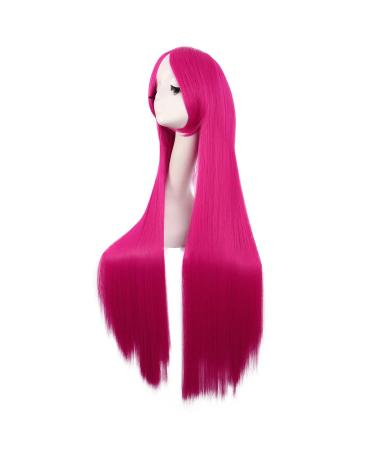 MapofBeauty 40 Inch Hot Pink Cosplay Wig for Women - Unique Long Straight Hair - Buy Online on GoSupps.com