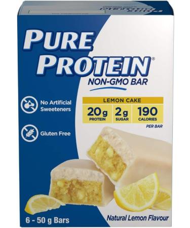 Pure Protein Bars - Nutritious Gluten Free Whey Protein Blend Bars | Chocolate Peanut Butter + Lemon Cake (Pack of 12) - Buy Online on GoSupps.com