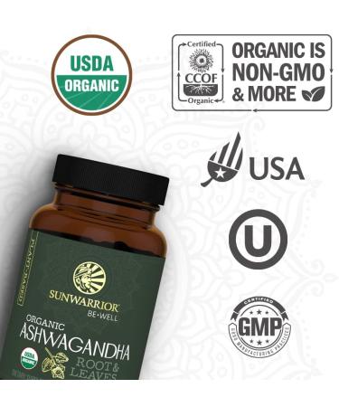 Sunwarrior Ashwagandha with Organic Black Pepper | 30 Capsules - Sleep Aid, Stress Relief, Immune Support | Promotes Calm & Relaxation | Gluten Free, Dairy Free, Non GMO, Keto, Raw Organic - Buy Online on GoSupps.com