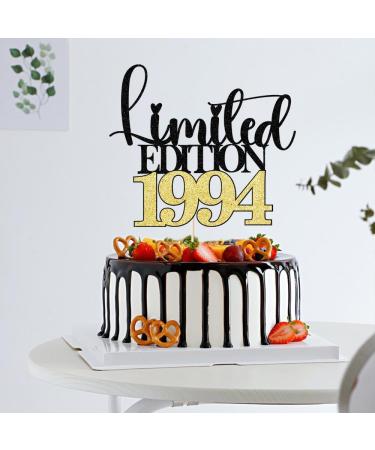 Gtseryeio Limited Edition 1994 Cake Topper Black Gold Glitter Men and Women 30th Birthday Party/30 & Fabulous Cake Decoration Decoration Supplies(Limited Edition Black gold 1994) Black Gold 1994 Limited Edition - Buy Online on GoSupps.com