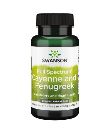 Swanson Full Spectrum Cayenne & Fenugreek 60 Veg Capsules 1