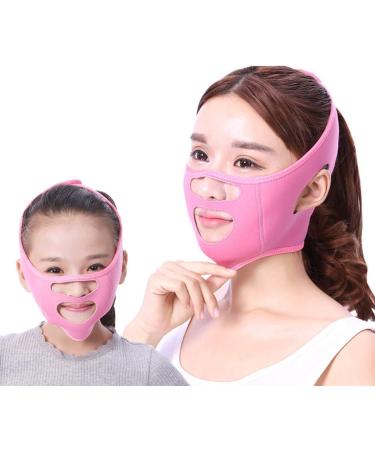 V-Facial Slimming Strap - Anti-Folded Facial Belt for Double Chin & Lifting - Pink Facial Correction Artifact for Beauty & Sleep - Buy Online on GoSupps.com