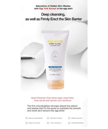 Korean Egg White Pore Clinic Foaming Facial Cleanser - K Beauty Acne Treatment for Sensitive Oily Skin - Buy Online on GoSupps.com