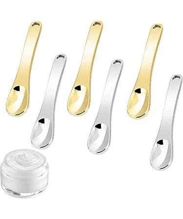  Niktule Metal Makeup Spatula Beauty Scoop - 6 Reusable Face Scoops Metal Cosmetic Applicator for Creams Lotions Moisturizers Beauty Accessories - Buy Online on GoSupps.com