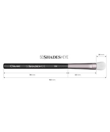 50 Shades of Eye Precision Clavier Brush - Perfect for Eyelash Wreath & Eyeshadow Application | 16g 163mm Long Wooden Handle - Buy Online on GoSupps.com