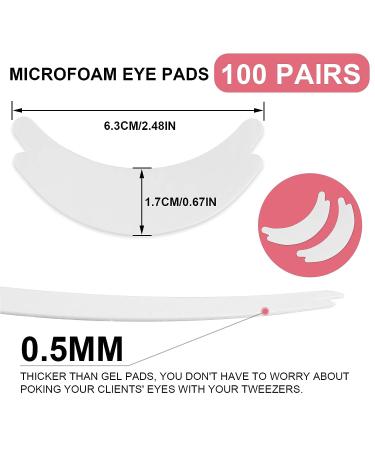 100 Pairs Foam Eye Pads for Lash Extensions - Lint Free, Hypoallergenic & Latex Free - Buy Online on GoSupps.com