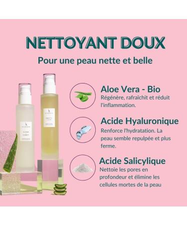 Facial Cleansing Kit with Organic Aloe Vera and Hyaluronic Acid - 150 ml Cleansing Gel and 150 ml Toner - Facial Care for Normal Combination and Impure Skin - Buy Online on GoSupps.com