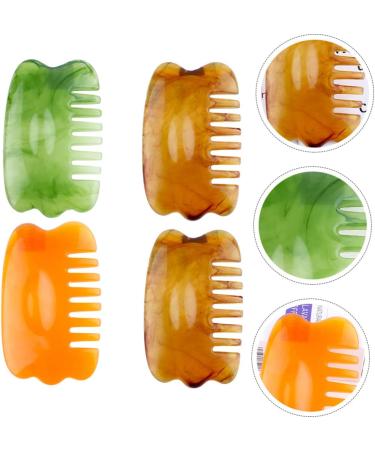 Hapinary 4-Piece Massage Comb Set | Resin Hairbrush & Head Massager for Relaxation & Scalp Stimulation - Buy Online on GoSupps.com