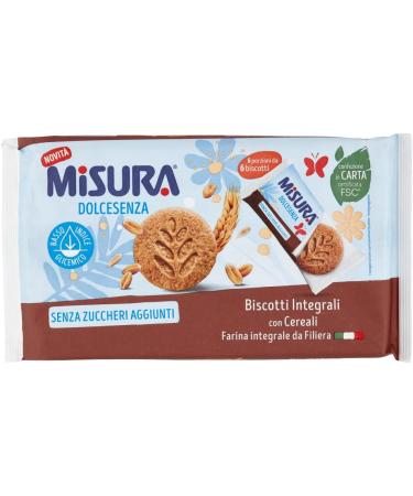 Misura Dolcesenza Biscotti Integrali con Cereali whole grain biscuits with cereals no added sugar 280 g Italian box Gourmet Polpa di Pomodoro 400 g - Buy Online on GoSupps.com