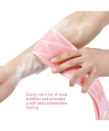 Silicone Back Scrubber for Shower - Pink Body Brush for Teens & Women - Buy Online on GoSupps.com
