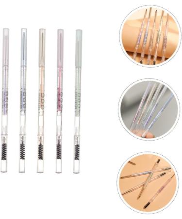 Angoily 5pcs Tools Eye Brush with Pencils S Double-head Brown Pencil Thin Pens Makeup Eyebrow - Buy Online on GoSupps.com