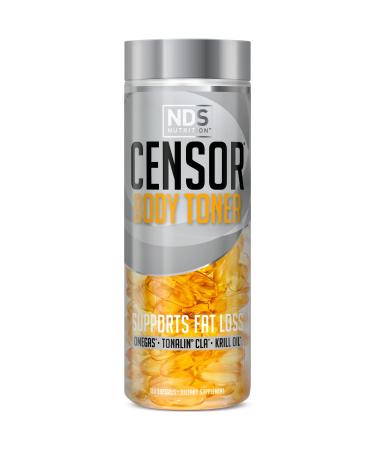 NDS Nutrition Censor - Fat Loss and Body Toner with CLA, Fish Oil, Safflower and Omega 3-6-9 Blend - Dietary Supplement for Improved Energy, Metabolism and Health - 180 Softgels