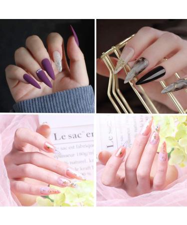 1200PCs Almond Shape Fake Nails - 12 Sizes Acrylic Nail Tips for Manicure & Nail Art - Clear & Natural Finish - Buy Online on GoSupps.com
