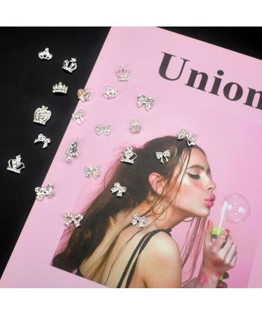 Colorful Butterfly Nail Rhinestones & 3D Silver Bows Set - Manicure Decoration Supplies for Women & Girls - Buy Online on GoSupps.com