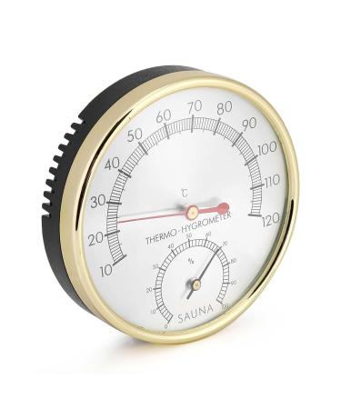 Hygro-Thermometer for Saunas & Home Decor | Indoor Metal Dial | Best Sauna Room Accessories - Buy Online on GoSupps.com