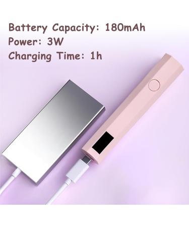 USB Rechargeable Led Nail Lamp 3W Handheld UV Nail Lamp Mini U V Lamps for Gel Nails Rechargeable USB Light with Smart LED Display Flash Cure Nail Dryer for Curing Gel Polish - Buy Online on GoSupps.com