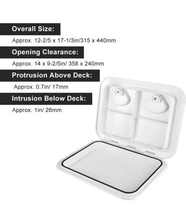 Buy Deck Access Hatch - ABS Double Handle Square Inspection Lid for Marine Boat & Yacht | RE-315-440 Accessory Kit - Buy Online on GoSupps.com