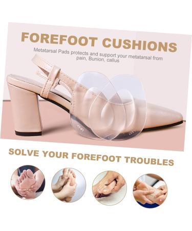 4 Pairs Forefoot Half Size Gel Insoles for Women - Metatarsal Cushion Pads Non-Slip High Heel Foot Pads - Transparent 8.5x6.7cm - Buy Online on GoSupps.com
