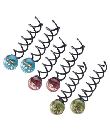 3 Pairs Twist Screw Hair Pin Bun Stick Spin Spiral Hair Pin Clip Hair Bun Styling Tool Hair Accessories for Women Lady