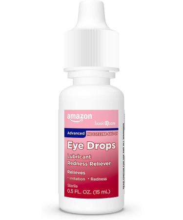 Amazon Basic Care Eye Drops Advanced Lubricant/Redness Reliever 0.5 Fl Oz - Fast Relief for Dry Eyes - Buy Online on GoSupps.com