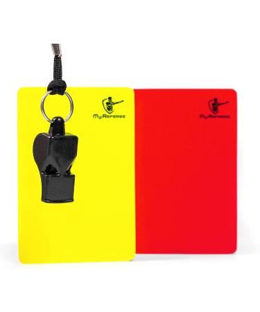 Buy Myrefere Referee Starter Football Set - Includes Referee Specifications Yellow & Red Card Pipe Cord | Perfect Referee Gear for International Shipping - Buy Online on GoSupps.com
