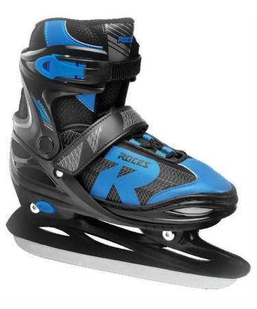 Roces Boys Jokey 2.0 Figure Ice Skate Superior Italian Adjustable Black/Blue 5.-8