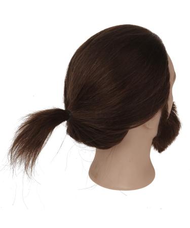 Stancia Male Mannequin Head 14 with 100% Human Hair - Dark Brown | Barber & Hairdresser Training Doll for Styling Practice - Buy Online on GoSupps.com