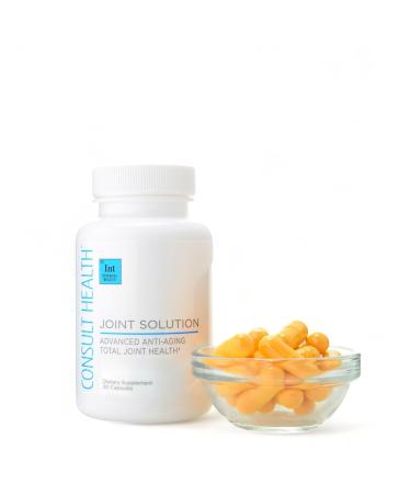 Consult Health Joint Solution Advanced Total Joint Health Dietary Supplement for Relief Curcumin C3 Complex Turmeric for Maximum Flexibility UC Type II Collagen Hyaluronic Acid 30 Capsules