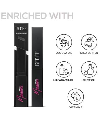 Buy RENE.E. Madness Ph Lipstick - Black Lipstick with Glossy Pink Payoff | Long Lasting Vitamin E Jojoba Oil | Vegan & Paraben Free - Ship Worldwide - Buy Online on GoSupps.com