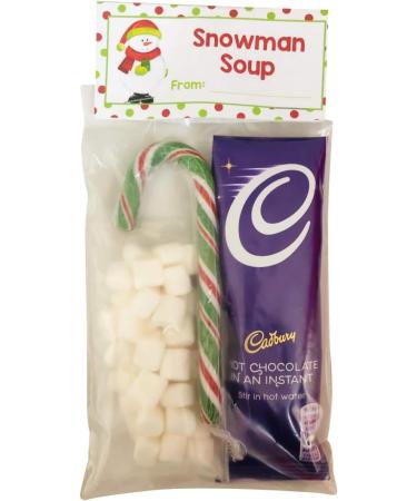 Snowman Soup Santa Elf Christmas Eve box fillers/stocking fillers Hot Chocolate Marshmallows & Candy Cane Xmas Hot Choc Gift (Santa Hot Chocolate) - Buy Online on GoSupps.com
