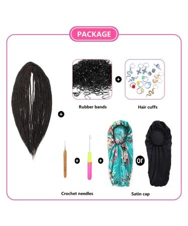 Shop DSoar 20 Double Ended Synthetic Dreadlocks - 10 Strands Soft Crocheted Braided Hair for Reggae & Hip-Hop Style - Buy Online on GoSupps.com
