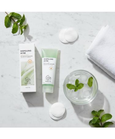 MAYA Ice Crystal Salicylic Acid Cleanser 2% BHA Acne Face Wash with Green Tea and Bamboo Exfoliating Ice Scrub Removes Dead Skin & Clears Pores 120 g - Buy Online on GoSupps.com