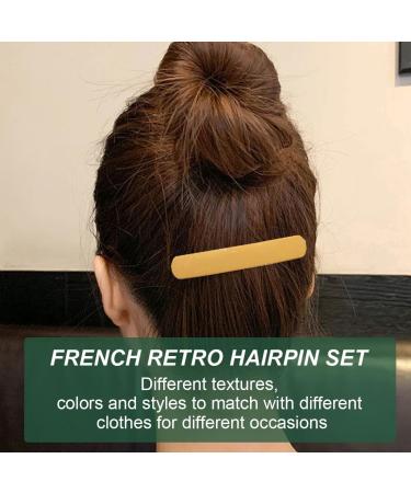 XPEX 6-Piece Vintage French Hair Clips - Classic Automatic Hair Accessories for Women | Perfect for Fine & Medium-Thick Hair - Buy Online on GoSupps.com