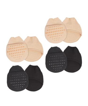 FRCOLOR 4 Pairs Forefoot Socks Low Cut Socks Foot Pads for Women of Foot Cushion Socks High Heeled Shoes Pads Sweat-Absorbent Forefoot Pads High-Heeled Shoes Pads Cotton Floor Mat Summer