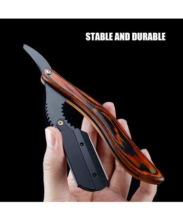 Straight Edge Razor Blade Holder - Premium Wooden Handle Beard Razor for Men | Safe & Sharp Manual Shaving (Blades Not Included) - Buy Online on GoSupps.com