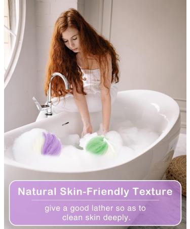 Aquior Shower Puff Loofahs 60g/PCS Extra Large Mesh Pouf Easy Foaming Body Scrubber Exfoliator for Big Full Lather Cleanse(4 Pack) Style04 - Buy Online on GoSupps.com
