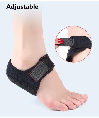 2PCS Heel Pads & Cups for Plantar Fasciitis | Heel Spur Relief for Men & Women | Great for Heel Pain, Tendinitis, Cracked Heels - Black - Buy Online on GoSupps.com