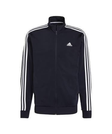 Adidas male Adult Essentials Warm-up 3-stripes Track Top Track Top L Legend Ink/White